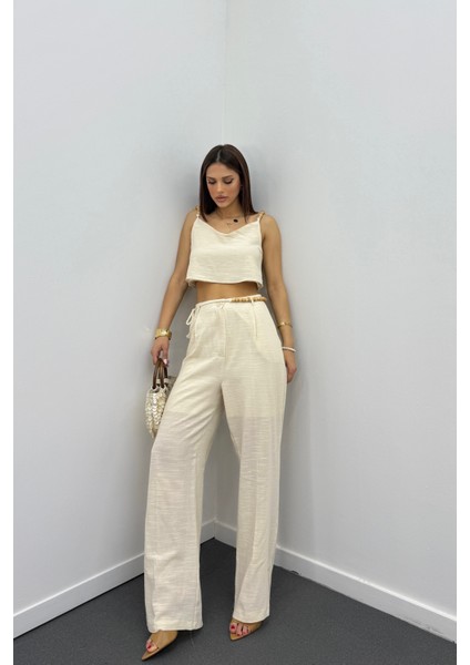 Aria Keten Kumaş Boncuklu Takım modelleri