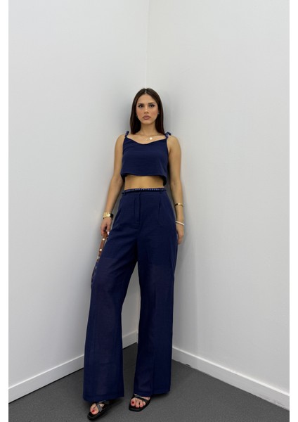 Aria Keten Kumaş Boncuklu Takım