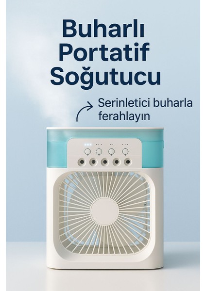 Şarjlı Taşınabilir Mini Masaüstü Vantilatör | Sessiz Çalışma, 3 Kademeli Hız, Gece Lambalı modelleri