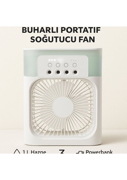 Şarjlı Taşınabilir Mini Masaüstü Vantilatör | Sessiz Çalışma, 3 Kademeli Hız, Gece Lambalı indirimleri