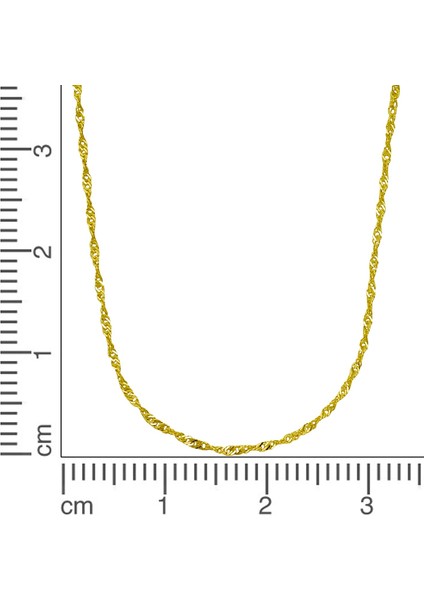 Halskette 333 Altın Yüksek Kalite Şık Zamansız Ellen K Altın Takı 42CM Uzunluk fiyatları