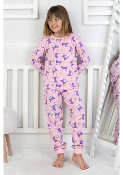Kuromi Desenli Pembe Kız Çocuk Pijama Takımı modelleri