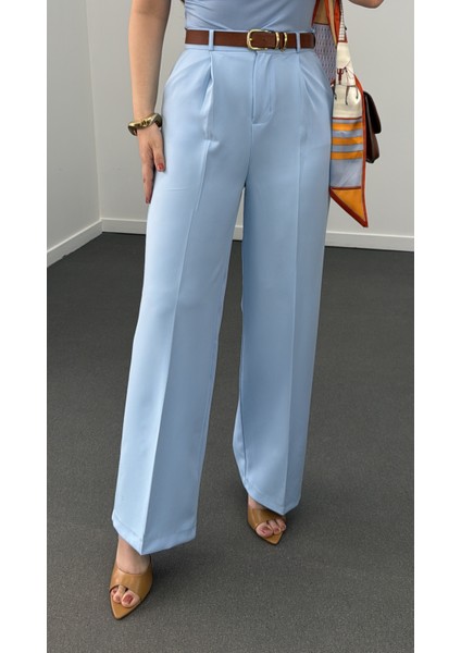 Quentin Pileli Palazzo Kumaş Pantolon