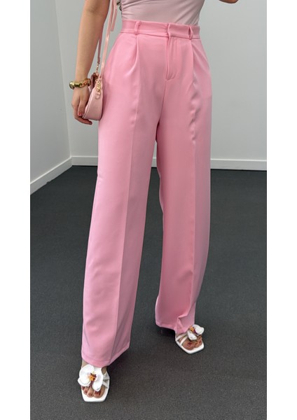 Quentin Pileli Palazzo Kumaş Pantolon