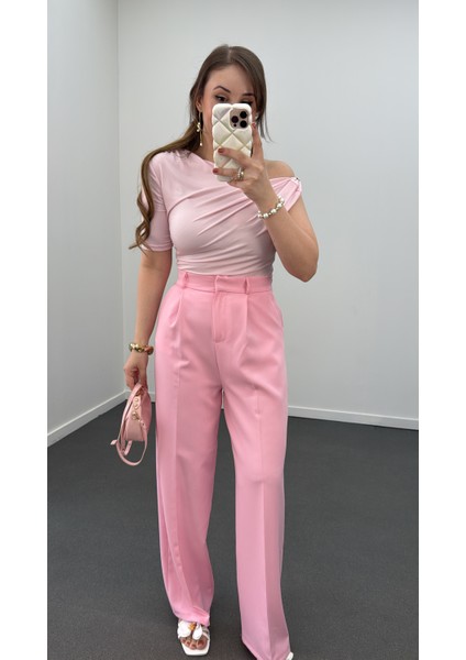 Quentin Pileli Palazzo Kumaş Pantolon fiyatları