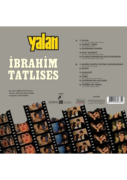 Ibrahim Tatlıses Yalan Lp Plak fiyatları