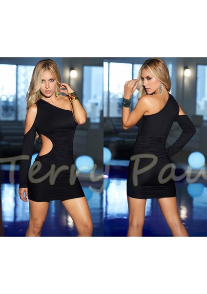 B100756 Özel Kesim Mini Elbise