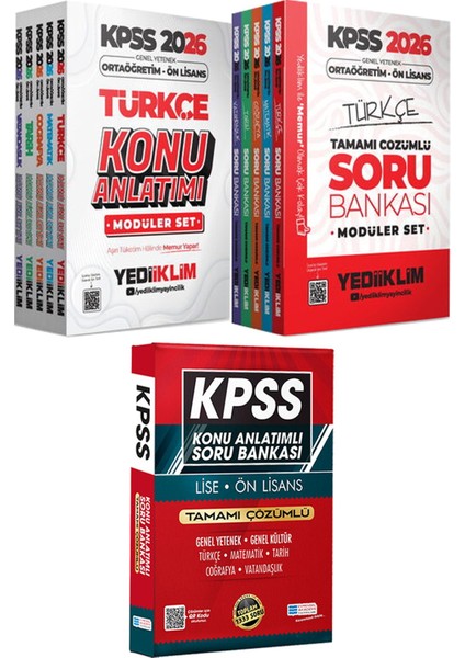 Kpss 2026 Ortaöğretim Ön Lisans Konu Soru Modüler Set - Lise Önlisans Konu Ant. Soru