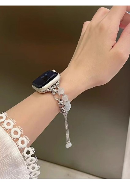 Apple Watch 11-10 42MM 7 8 9 41MM 6 5 4 Se 40MM 3 38MM Ile Uyumlu Boncuklu Zincir Kordon fiyatları