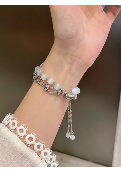 Apple Watch 11-10 42MM 7 8 9 41MM 6 5 4 Se 40MM 3 38MM Ile Uyumlu Boncuklu Zincir Kordon modelleri