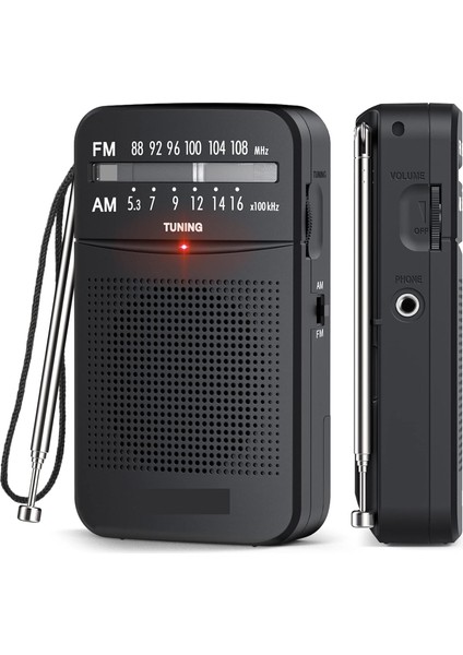 HT-263 Taşınabilir Am/fm Radyo Küçük Boy Cep Radyosu Pilli Radyo Knstar K-263