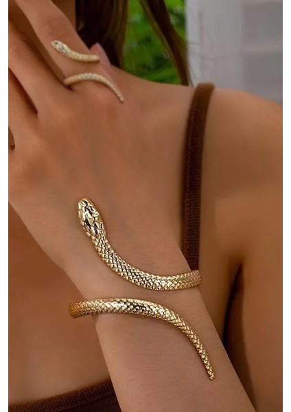 Pazu Bilekliği Gold Sarılan Yılan fırsatları