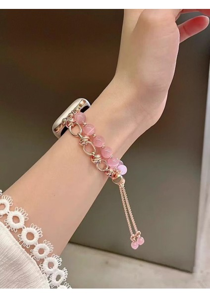 Apple Watch 11/10 46MM 7 8 9 45MM 6 5 4 Se 44MM Ile Uyumlu Boncuklu Zincir Kordon modelleri