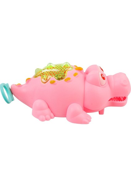 Kurmalı Işıklı Neşeli Timsah - Pembe indirimleri