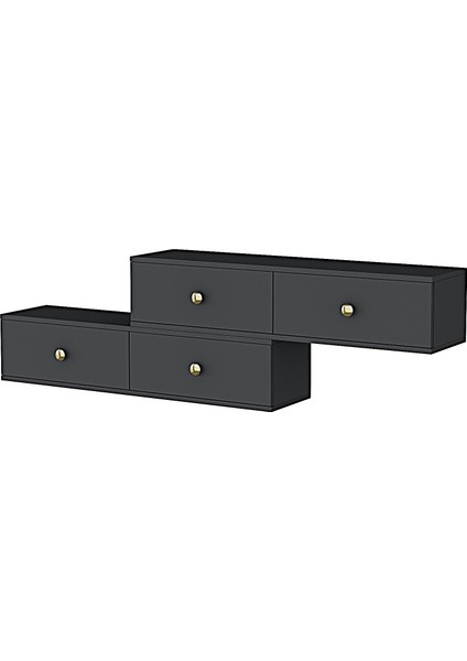 TDA1203A- Zuzu 2li Duvara Montaj Tv Stand 120CM+120CM Antrasit fırsatları