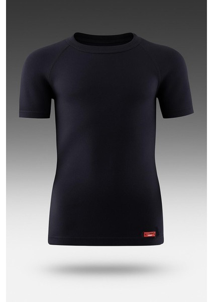 Çocuk Siyah Kısa Kollu Termal Atlet 2. Level – Kışlık Isı Koruyucu Içlik New