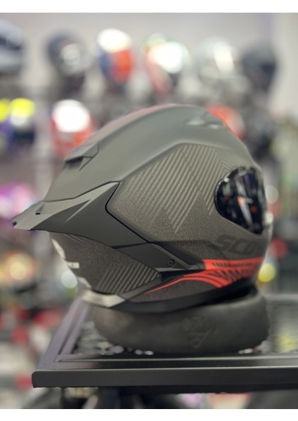 871 Mat Gri Kırmızı Siyah Vizörlü fiyatları