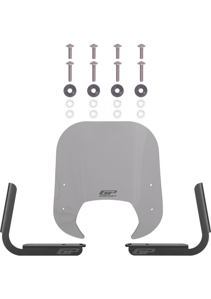 Royal Alloy Tigara Grande 125 / 150 / 300 2022-2025 Uyumlu Ön Cam Füme 38 cm fırsatları