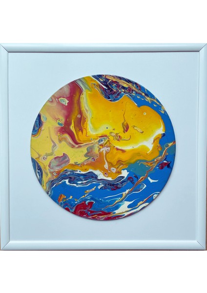 Yaz Güneşi – Hazır Çerçeveli Akrilik El Işi Tablo 48×48 cm fiyatları