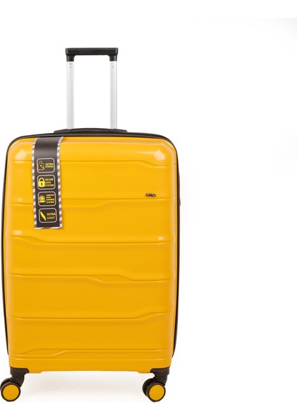 Avvıo Pp Büyük Boy Valiz - Hardal - 77X45X32 cm
