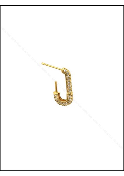 Zirkon Taşlı, Paslanmaz Çelik Küpe 72, Altın Renk modelleri