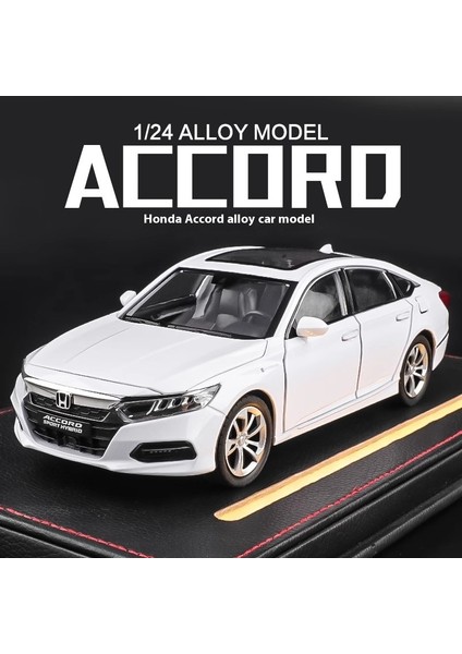 1:24 Accord Limuzin Ses ve Işık Alaşım Metal Pres Döküm Model Araç Toplama Hobi Dekorasyon Trendy Tatil Hediye Kutusu Çocuk (Yurt Dışından) fırsatları