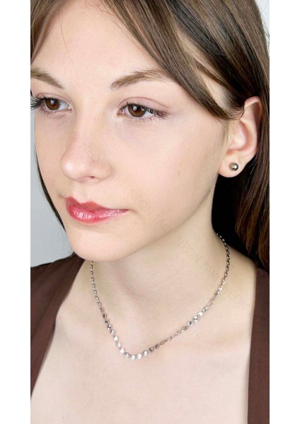 Paslanmaz Çelik Pul Kolye 416, Gümüş Rengi fırsatları