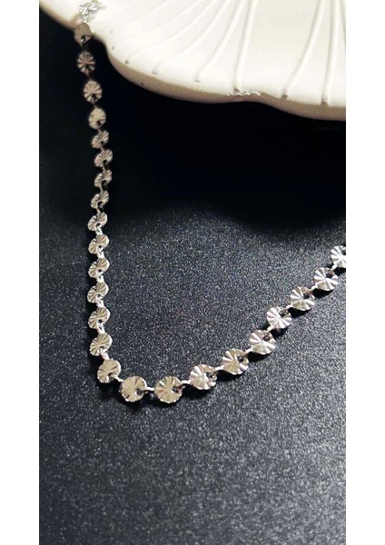 Paslanmaz Çelik Pul Kolye 416, Gümüş Rengi indirimleri