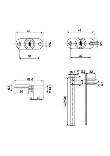 Merkezi Çekmece Kapak Kilidi 16MM Çubuk 50CM modelleri