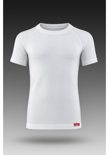 Çocuk Beyaz Kısa Kollu Termal Atlet 2. Level – Kışlık Isı Koruyucu Içlik New