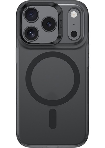 iPhone 17 Pro Max Uyumlu Kılıf M-Safe Şarj Özellikli Benks Lucid Armor Kapak Siyah