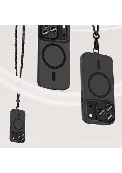 iPhone 17 Pro Max Uyumlu Kılıf M-Safe Şarj Özellikli Benks Lucid Armor Kapak Siyah