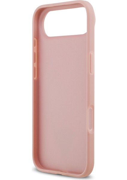 iPhone 17 Air Uyumlu Kılıf Guess Orjinal Lisanslı Taşlı Arka Yüzey Üçgen Logolu Kapak Pembe fırsatları