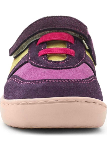 Bob Hakiki Deri Mor Pembe Barefoot Cırtlı Lastikli Bebek Sneaker Ayakkabı modelleri