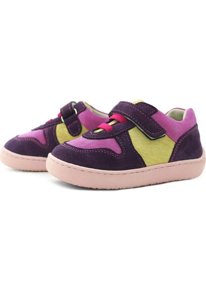 Bob Hakiki Deri Mor Pembe Barefoot Cırtlı Lastikli Bebek Sneaker Ayakkabı indirimleri