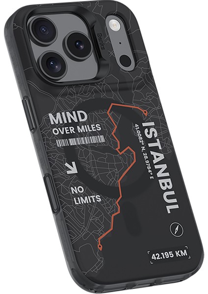 iPhone 17 Pro Max Uyumlu Kılıf M-Safe Şarj Özellikli Benks City Serisi Kapak Siyah-Turuncu modelleri