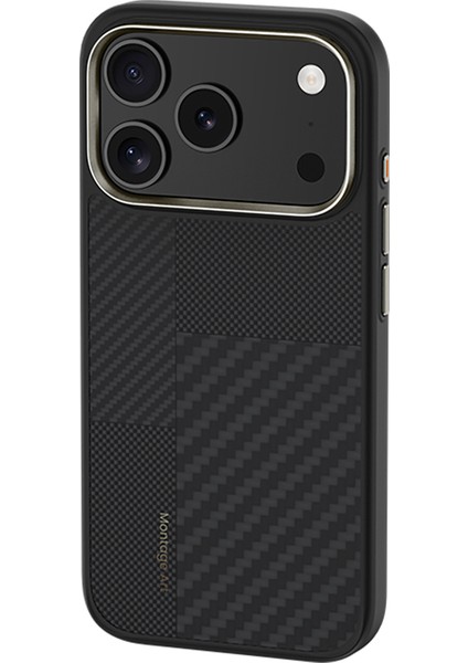 iPhone 17 Pro Max Kılıf M-Safe Şarjlı Karbon Fiber Benks Montage Hybrid Armorpro Kevlar Kapak Siyah fiyatları