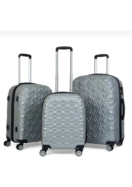 Orta Büyük ve Küçük Boy 3'lü Valiz Seti