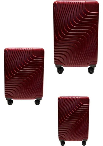 Orta Büyük ve Küçük Boy 3'lü Valiz Seti