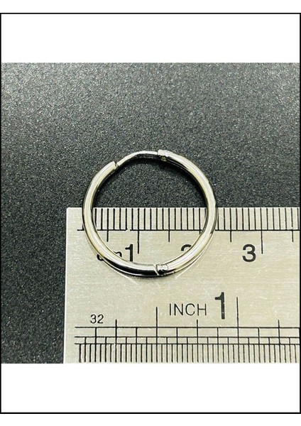 Halka Model, Paslanmaz Çelik Küpe 424, Gümüş Renk fırsatları