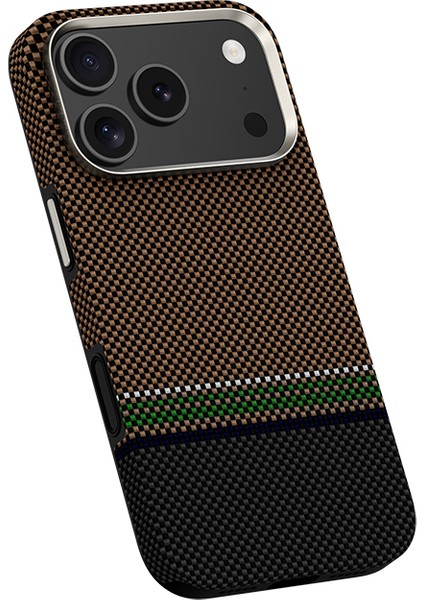 iPhone 17 Pro Max Uyumlu Kılıf M-Safe Şarjlı Karbon Fiber Benks Prestige Armorpro Kevlar Kapak Gold modelleri
