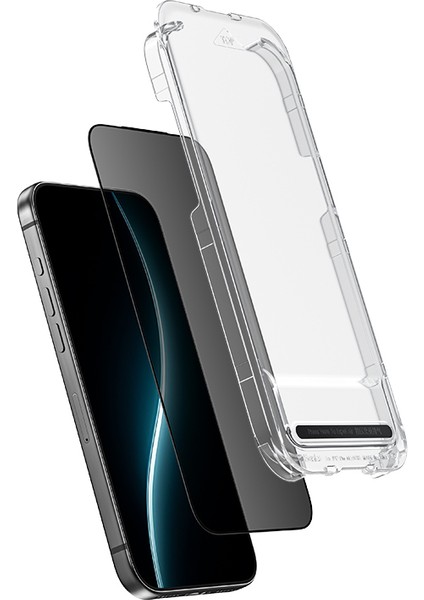 iPhone 17 Pro Max Uyumlu Benks Ultra Shield 0.3mm Privacy Ekran Koruyucu Uygulama Aparatlı Siyah fırsatları