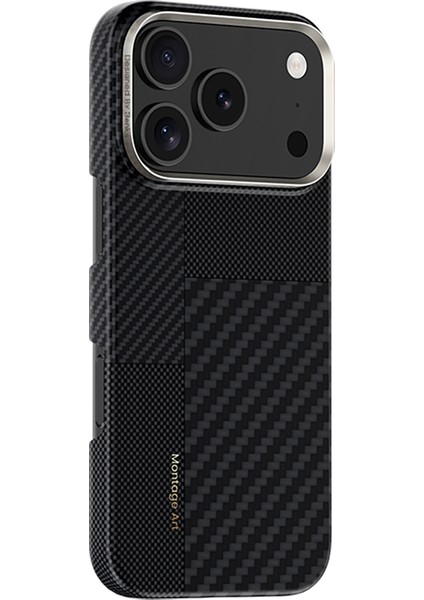 iPhone 17 Pro Max Uyumlu Kılıf M-Safe Şarjlı Karbon Fiber Benks Montage Armorair Kevlar Kapak Siyah fırsatları