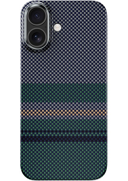 iPhone 17 Uyumlu Kılıf M-Safe Şarj Özellikli Karbon Fiber Benks Aurora Armorair Kevlar Kapak Siyah