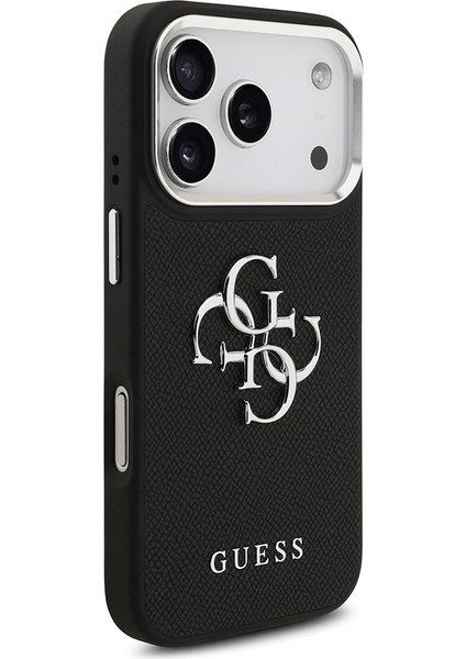 iPhone 17 Pro Uyumlu Kılıf Guess Orjinal Lisanslı Pu Deri 4g Büyük Metal Logo Dizaynlı Kapak Siyah indirimleri