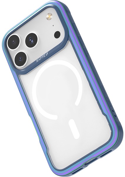 iPhone 17 Pro Max Uyumlu Kılıf M-Safe Şarjlı Airbagli Raptic Shield Serisi Şeffaf Kapak Colorful fırsatları