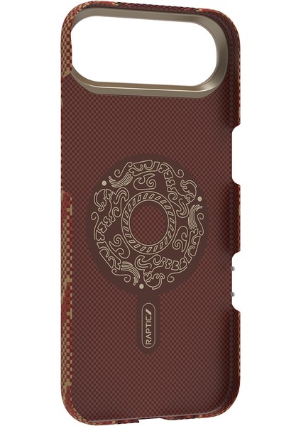 iPhone 17 Air Uyumlu Kılıf M-Safe Şarj Özellikli Raptic Aramid Skin Bionic Serisi Kapak Kırmızı modelleri