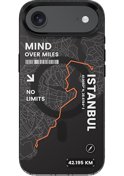 iPhone 17 Air Uyumlu Kılıf M-Safe Şarj Özellikli Benks City Serisi Kapak Siyah-Turuncu