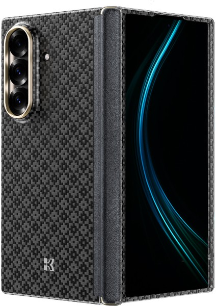 Galaxy Z Fold 7 Uyumlu Kılıf M-Safe Özellikli Benks Armorair Armorgrid Serisi Kevlar Kapak Siyah