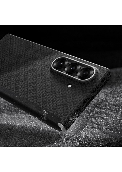 Galaxy Z Fold 7 Uyumlu Kılıf M-Safe Özellikli Benks Armorair Armorgrid Serisi Kevlar Kapak Siyah